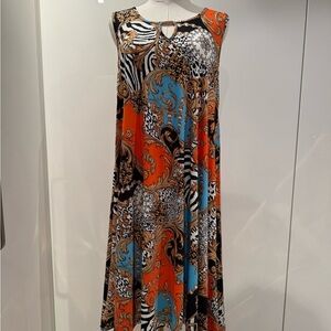 Vibrant Sleeveless Maxi Dress